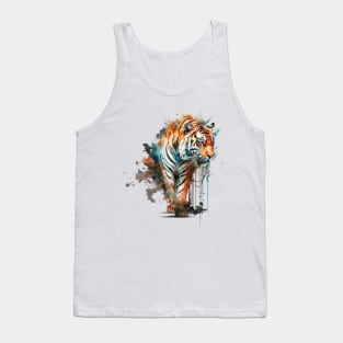 Tiger watercolor Tank Top